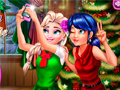 Spel Ladybug And Elsa Xmas Selfie