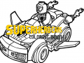 Spel Superhero Cars Coloring Book