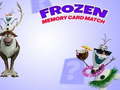 Spel Frozen Memory Card Match