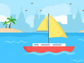 Spel Coloring Book: Boat On Sea