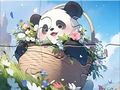 Spel Jigsaw Puzzle: Blanket Panda