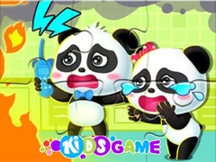 Spel Jigsaw Puzzle: Baby Panda Firework