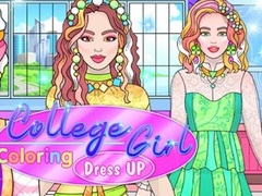 Spel College Girl Coloring Dress Up