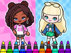 Spel Coloring Book: Aha World Sporty Girl