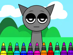 Spel Coloring Book: Sprunki Incredibox Gray