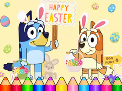 Spel Coloring Book: Bluey Happy Easter