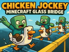 Spel Chicken Jockey: Minecraft Glass Bridge