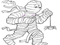 Spel Mummy Coloring Book