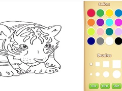 Spel Baby Tiger Coloring Book