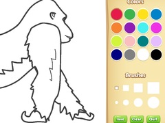 Spel Gorilla Coloring Book for Kids
