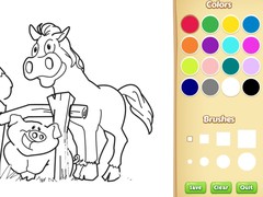 Spel Farm Animals Coloring Book for Kids
