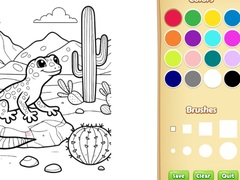 Spel Desert Animals Coloring Book for Kids