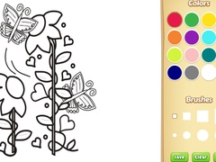 Spel Butterflies and Flowers Coloring Book for Kids