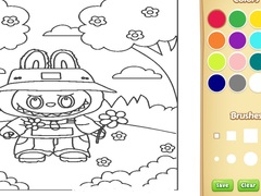 Spel Labubu Coloring Book For Kids