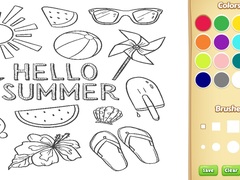 Spel Hello Summer Coloring Book for Kids