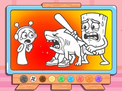 Spel Coloring Book: Sprunki VS Tung Tung Sahur
