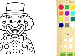 Spel Clown Coloring Book