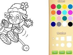 Spel Clown Coloring Pages