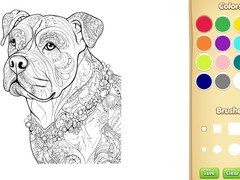 Spel Dog Coloring Book for Adults