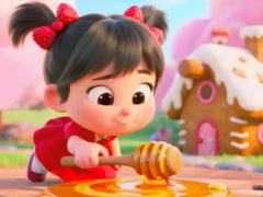 Spel Jigsaw Puzzle: Honey Girl Candy House