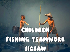 Spel Children Fishing Teamwork Jigsaw