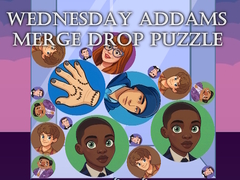 Spel Wednesday Addams Merge Drop Puzzle