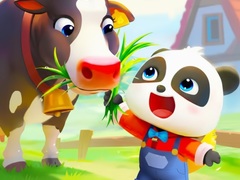 Spel Jigsaw Puzzle: Baby Panda Cow Ranch