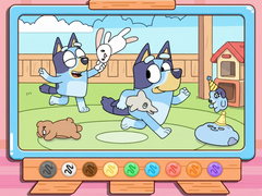 Spel Coloring Book: Bluey & Bingo Chasing Play