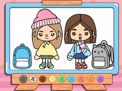 Spel Coloring Book: Toca Boca Back To School