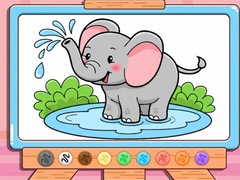 Spel Coloring Book: Cute Baby Elephant