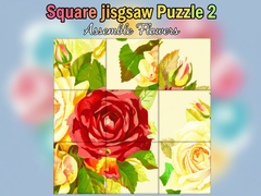 Spel Square jigsaw Puzzle 2  Assemble Flowers