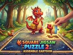 Spel Square jigsaw Puzzle 2 - Assemble Cartoon
