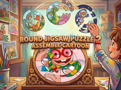 Spel Round Jigsaw Puzzle 2 Assemble Cartoon