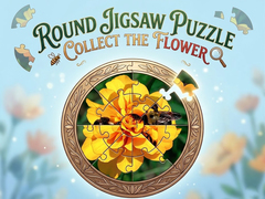Spel Round jigsaw Puzzle - Collect the Flower
