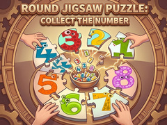 Spel Round jigsaw Puzzle - Collect the Number