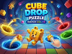 Spel Cube Drop Puzzle: Match Color