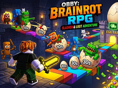 Spel Obby: Brainrot RPG Slasher & Loot Adventure