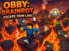 Spel Obby: Brainrot escape from Lava
